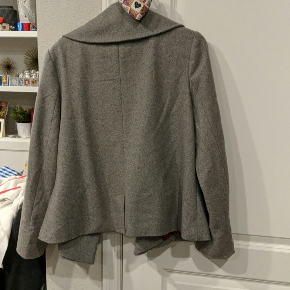 Gray cold weather dress coat - Picture 3 of 4